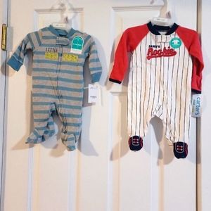Carter's child of mine one piece baby infant boy lot of 2 new.